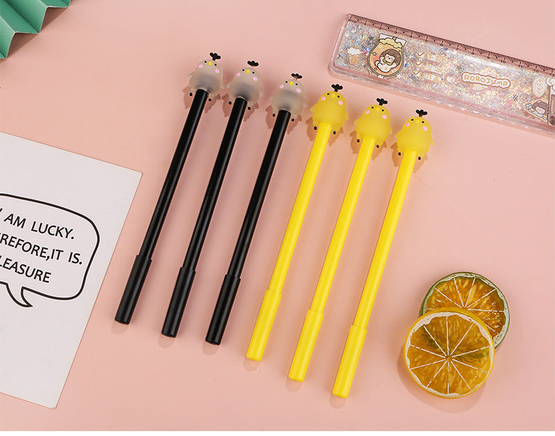 Wholesale Cartoon Silicone Jelly Chicken Gel Pen